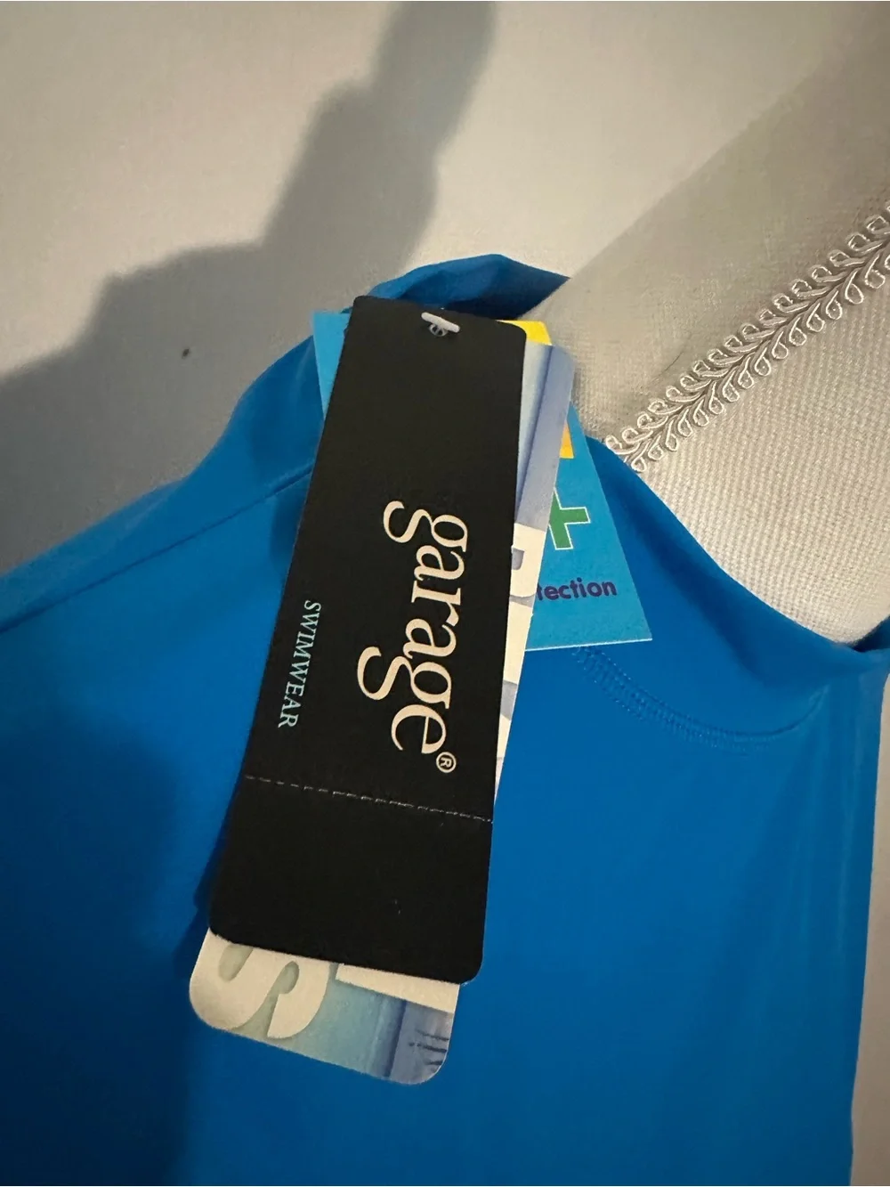 Garage Electric Blue Short Sleeve Mock Neck Tee